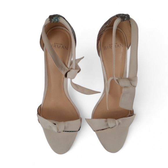 ALEXANDRE BIRMAN Clarita Python Multi-Color Heels Sandals Knotted Snakeskin 7.5 - Picture 10 of 16